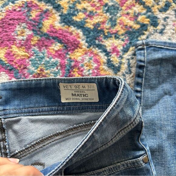 Diesel Medium wash super low rise skinny jeans y2k essential - Picture 3 of 5